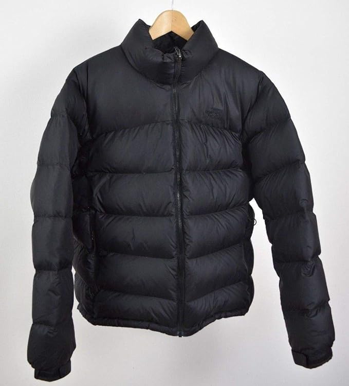 Puffer North Face Nuptse All Black L Size Large 700 Down Coat Great Condition Amazon Co Uk Clothing