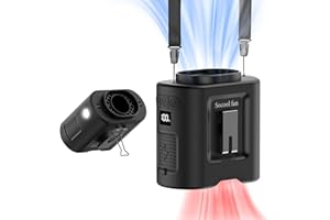 SOCOOL FAN Socool 14500mAh Portable Waist Fan Clip on Belt 360 Rotation Wearable Rechargeable Personal Shirt Fan, 67H Cooling 5-Speed Battery Operated with Light, Neck Fan Hands-Free for Outdoor Jobsite Camping
