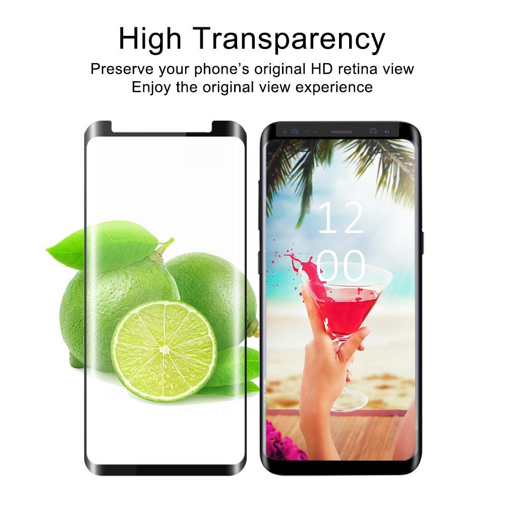 Samsung Galaxy Note 9 Screen Protector, WengTech 3D Curved 9H Hardness Border Adhesive Touch Sensitive Ultra Clear Tempered Glass Screen Protector for Samsung Note 9