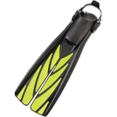 ATOMIC AQUATICS Open Heel Split Fins for Snorkeling &amp; Scuba Diving