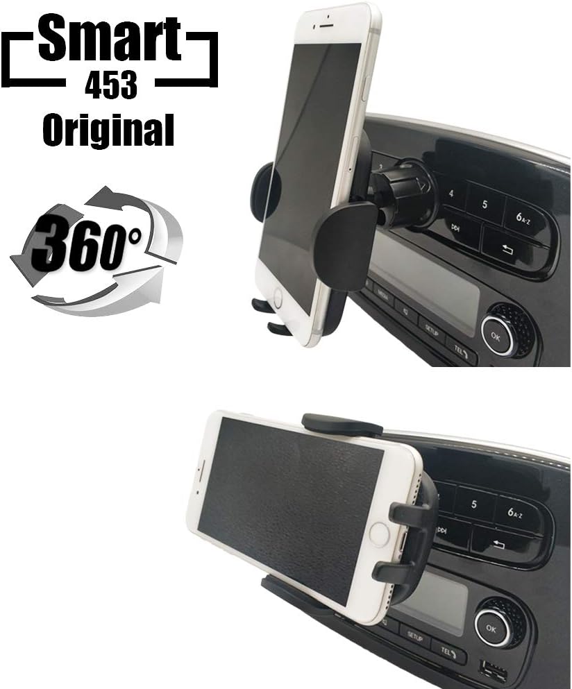 SMART 453 Car Phone Holder, Support for Navigation When Charging the Smart 453 Forfour Fortwo, Black, Klein und kompakt - Image 3