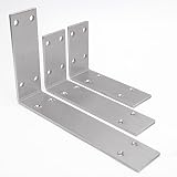 YUMORE 250x150x50mm L Shelf Brackets Stainless Steel Heavy Duty 2 Pack view 8