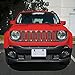 Xprite Red 7pcs ABS Front Grill Grille Inserts Compatible with 2015-2017 Jeep Renegade