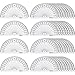 eBoot 36 Pack Plastic Protractor Math Protractors 180 Degrees Protractors for Angle Measurement Student School Office Supply, 4 Inches, Clear