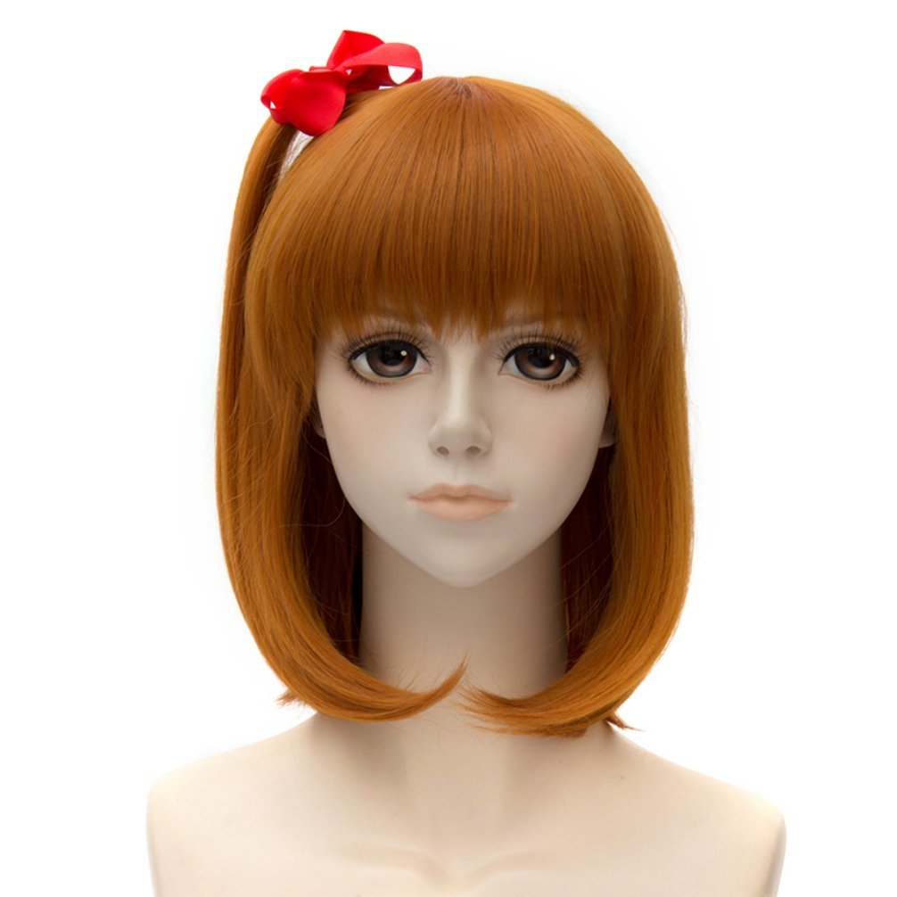 Anime Wig 13.8" 35cm Orange Short Wig Women Hair Wig+Wig Cap Amazon.de