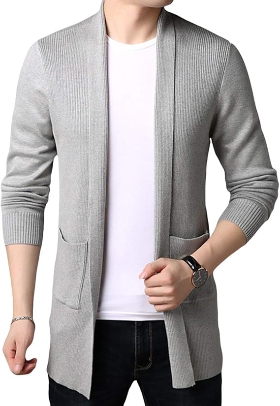 Amazon Yffushi メンズ カーディガン 綿 S 2xl 無地 黒 紺 灰色 ニット カーディガン 通販