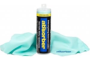 CleanTools The Absorber Synthetic Premium Drying Chamois Cloth for Car: Super Absorbent, Scratch-Free and Washable | 27-Inch 