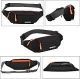 Hongking Bumbag Waist Fanny Pack Running Belt Waterproof 3 Pockets Black view 4