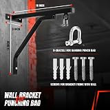 Sparta Boxing Punch Bag Set 4ft Heavy Duty Wall Bracket Gloves Kit view 8