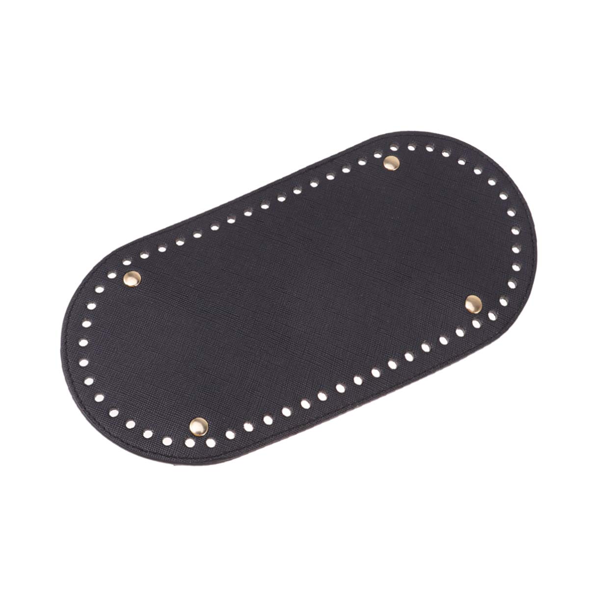 SUPVOX PU Bag Bottom Shaper Oval DIY Women Shoulder Bag Knitting Bag Accessories(Black)