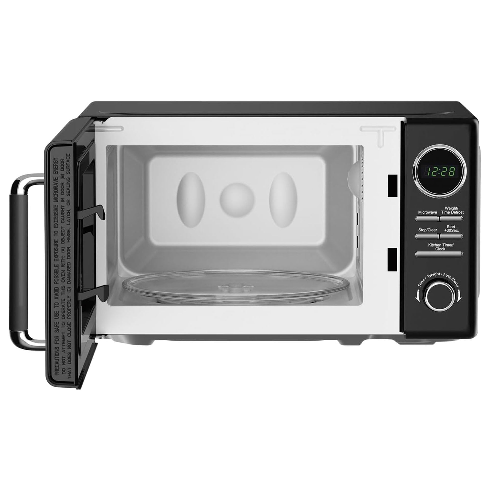 Magic Chef Countertop Microwave, Classic Retro Touch Small Appliance, 0.7 Cubic Ft, Black