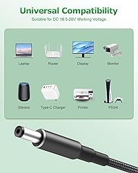 Arkare USB C to DC 5.5mm x 2.1mm Power Cord 100W PD