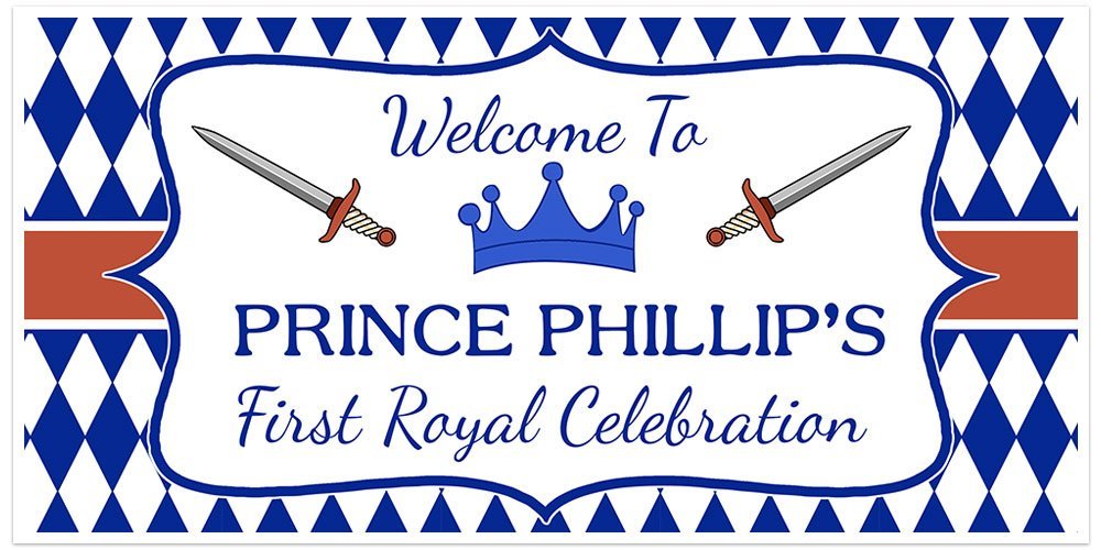 Amazon Com Prince First Royal Celebration Birthday Banner