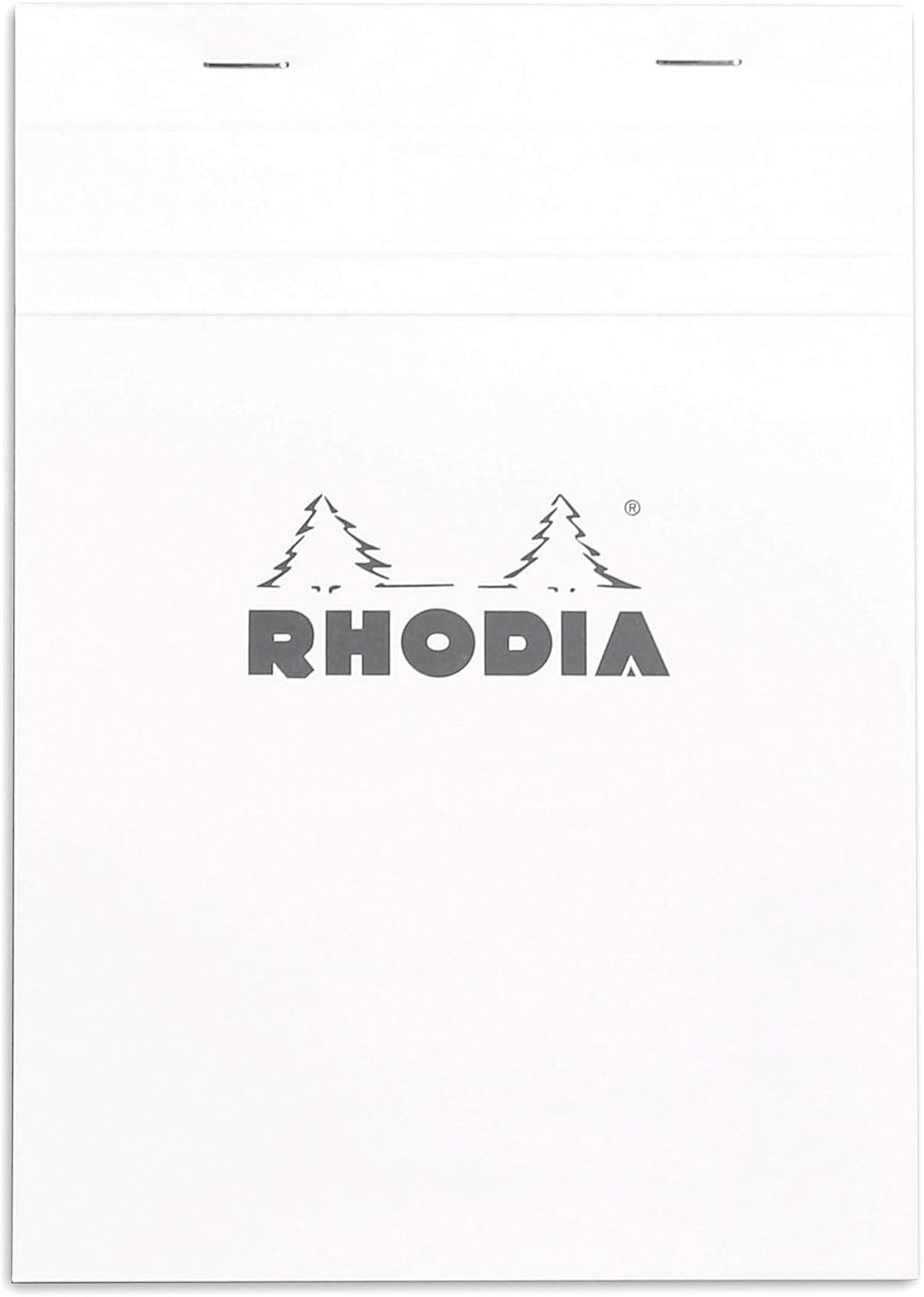 RHODIA 16201C, Stapled Notepad N°16 White, A5, Small Squares, 80 Detachable Sheets, 80G White Clairefontaine Paper, Soft