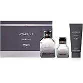 TUMI AWAKEN [08:00 GMT] Gift Set - Refreshing Cologne & Body Wash for Men - 3.4 oz & 1.0 oz Eau de Parfum, 6.7 oz Body Wash