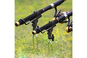 COOLNICE Rod Holders for Bank Fishing - 2/4 Pack Fishing Rod Holder for Ground , Bank Fishing Rod Rack Stand , Fishing Pole Holders ,Gift for Men Father’s Day, Birthday Day