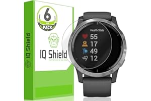 IQShield Screen Protector Compatible with Garmin Vivoactive 4 (44mm)[6-Pack] LiquidSkin Anti-Bubble Clear TPU Film
