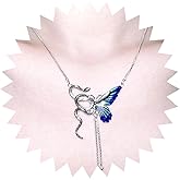 Xduargs Boho Snake Butterfly Necklace Silver Butterfly Y Lariat Necklace Vintage Serpent Snake Pendant Necklace Adjustable Punk Ball Y Drop Necklace Jewelry for Women