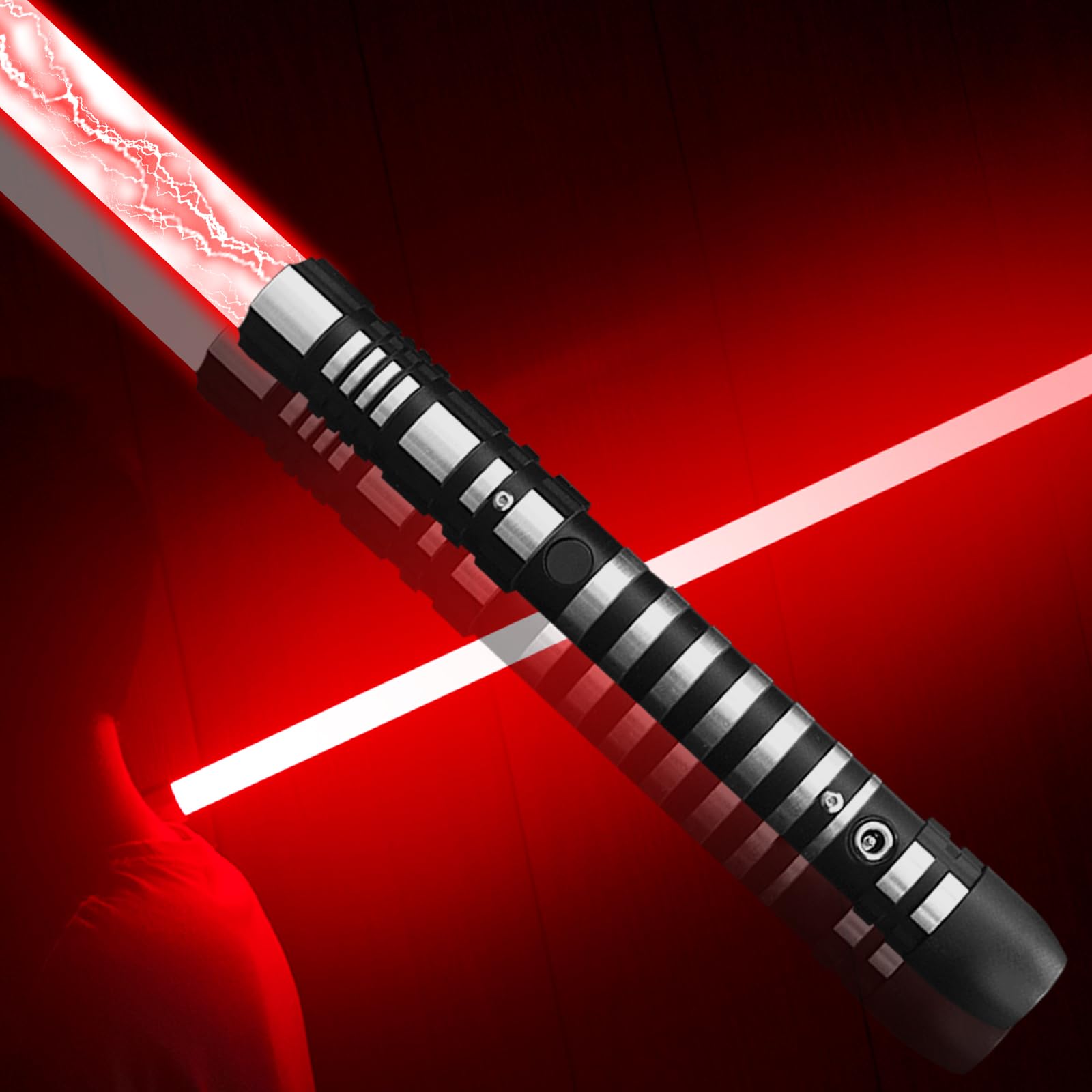 YDD GENIUS Lightsaber-39Inch Length, Metal Hilt Dueling Light Sabers for Adults, 4 Sound Modes&7 Voices, USB Charge, Boys Gift, Adults, Cosplay Poprs Xmas Gift (99cm-Red)