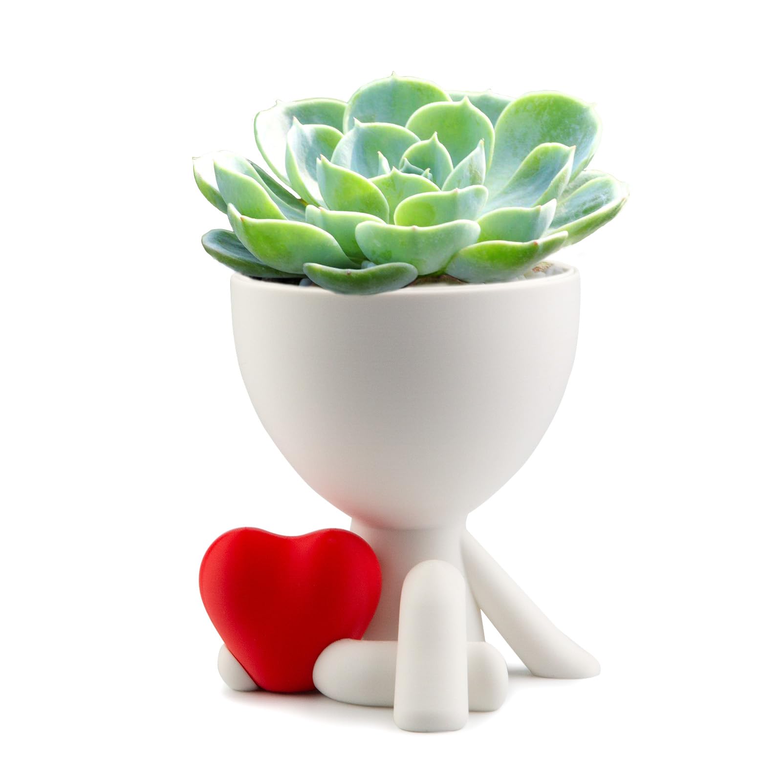 Photo 1 of Viabty Creative Heart Flower Pot, Small Succulent Pot, Indoor Small Planters Cute Cactus for Home Decor and Office Desk Decoration