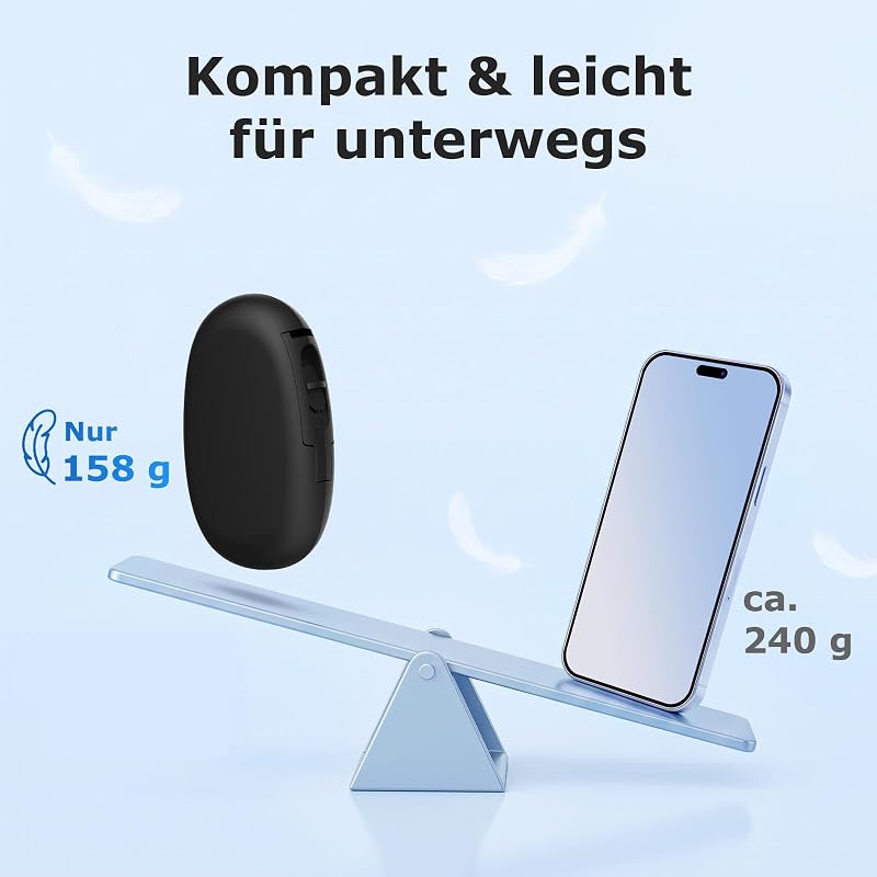 E10 Etikettendrucker, 3 Rollen wasserfeste Endlosetiketten, Schwarz