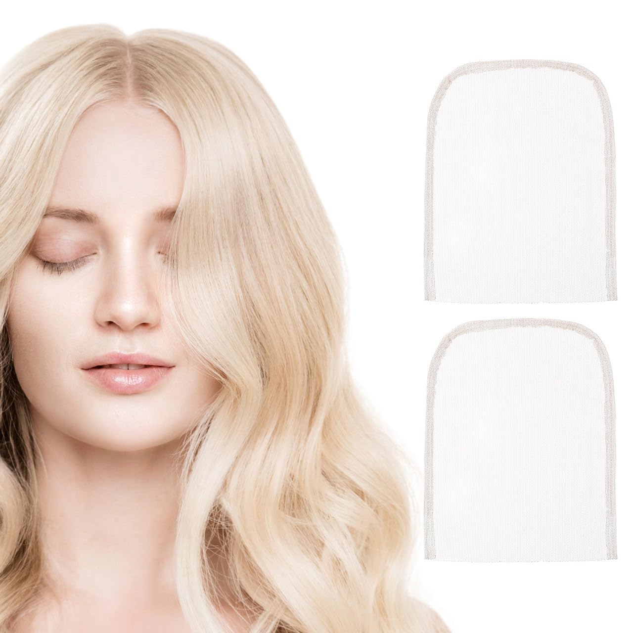 Baluue Lace Hair Net for Wig Making 5.51X4.33 Inch Transparent Lace Mesh Base Lightweight Breathable Net for Wig Making and Ventilation