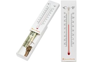 HUMANFRIENDLY Thermometer Hideaway Key Storage | Discreet Diversion Safe for Money, Hidden Compartment, Secret Outdoor Container