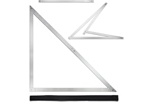 FEI-RONG 48 Aluminum Combination Square Carpenter Tools | Adjustable 45° & 90° Angles for Framing/Roofing/Staircases | Professional Woodworking & Construction Triangle Ruler Tool