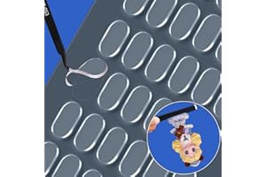 EYAEYAEYA Clear Removable Gel Glue Putty for Museum Action Figures, 0.31x 0.51 Sticky Dots Clear Double Sided Removable,Sticky Tack for Wall Hanging,Wax Mounting Putty (300 PCS)-with Tweezers