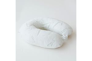 Sacred Thread Travel Pillow - Head and Neck Support Pillow for Traveling, Great for Airplanes, Cars, Buses, and Trains - U-Shaped Pillow - Long Lasting Foam and Cooling Rayon Made from Bamboo Cover