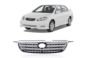 CarPartsDepot Front Bumper Grill Grille Compatible With Corolla (2005-2008 Corolla)