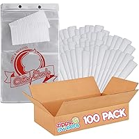 ZippySweets - 100 Pack Cotton Candy Cones & 100 Pack Cotton Candy Bags with Twist Ties, Triple Wrapped Handle, Cotton Candy B