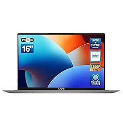 WVX 16 Inch FHD Laptop 16GB RAM 512GB SSD,Portable