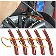 AICEL Car Tire Changing Rim Protector, 5 Pcs Wheel Changing Rim Savers, 15cm Auto Tire Changer Guard Edge Saver Tool, Fixing Tyre Rim Protective Cover, Car Accessories for Motorcycle, SUV (Orange)