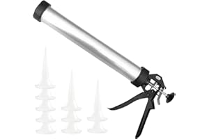 Caulking Tool Gun - 20 Oz Sausage Gun with 10 Nozzles, Soft Hard Glue Sealant Household Kit