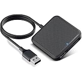 AUSATOYN Car TV Adapter with HDMI Input, Wireless CarPlay and Android Auto Dongle for Fire TV Stick, Plug and Play 2K Multimedia Streaming Converter for Factory Wired CarPlay Cars