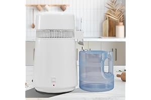 PeacefulHues Distilled Water Machine, 1 Gallon 6l/900w Water Distillers for Home Countertop with Smart Switch Purifier Filter