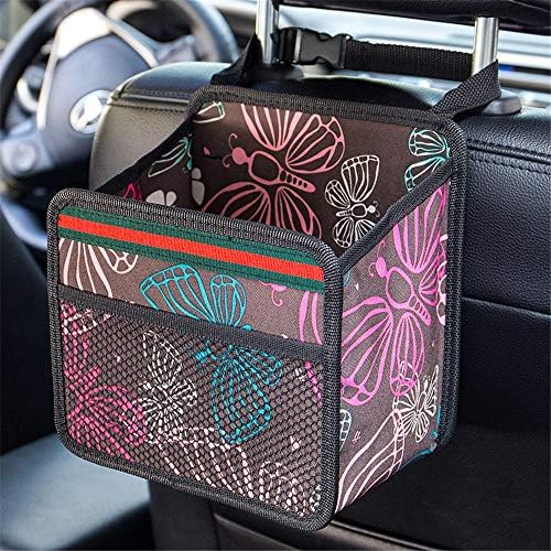 DYHQQ Car Trash Bag Hanging Garbage Cans Car Garbage Can Waterproof Leakproof Car Seat Organizer for SUV Truck,B