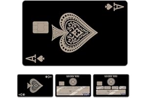 Elegend Credit Card Sticker Skin - Debit Card Stickers Playing Ace for Transportation, Key, Debit, Credit, Slim, Waterproof, Anti-Wrinkling Removable Bank credit card sticker…