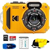KODAK PIXPRO WPZ2 Waterproof Digital Camera Bundle, Includes: SanDisk 32GB MicroSD Memory Card, Spare Battery and More (5 Items) (Yellow)