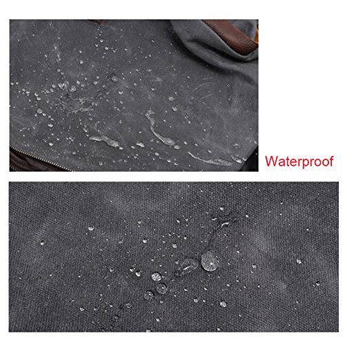 Waterproof Travel Duffles, Fresion Large Portable Hodall Waxed Canvas Handbags 55L Grey