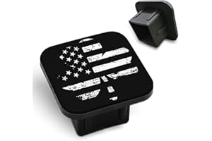 Tnomchey USA Flag Tow Hitch Cover Black Irish American Flag Shamrock Country Independence National Tow Receiver Tube Plug Cap Sturdy Hitch Ball Insert Compatible for Pickups Trucks Cars