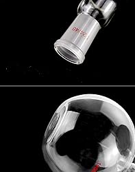 QWORK Glass 1000ml Single Neck Flat Bottom Boiling
