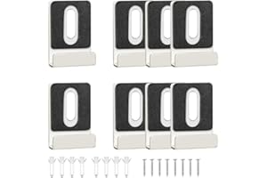8 Pcs Metal Mirror Clips, Frameless Mirror Wall Mounting Kit with Rustproof Screws & Anti-Slip Rubber Pads – Metal Mirror Han