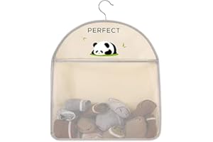 Hanging Closet Organiser Hanger Layer Socks Storage Bag with 24 Pockets Mesh Fabric Space Saving Vertical for Diverse Behind 