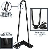 WINSOON 4Pcs Hairpin Table Legs 30cm 350lbs Satin Black Finish view 7
