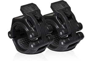 EXURA Barbell Pad for 2-Inch Olympic Weight Plates - Heavy-Duty Barbell Clamps with Quick-Release Lever, Non-Slip Grip & Durable ABS/Nylon Construction for Safe Lifting in Home Gyms