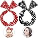 Sea Team Wire Headband Stylish Retro Bowknot Polka Dot Wire Hair Holders for Women and Girls Red