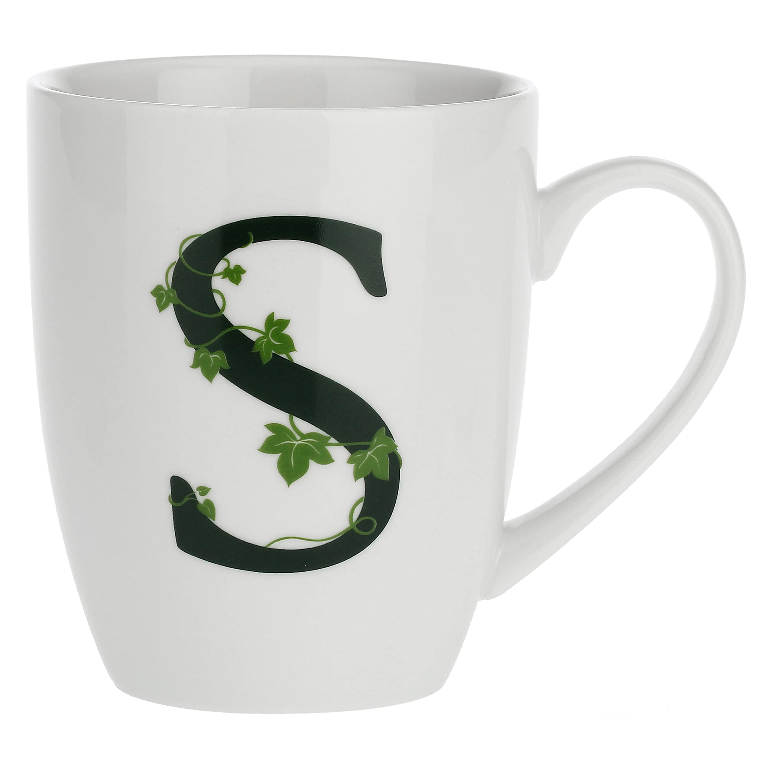 la Porcellana Mug Letter S, White