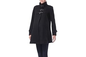MOMO BABY Momo Maternity Outerwear Women Kennedy Wool Toggle Button Coat Pregnancy Winter Jacket Small